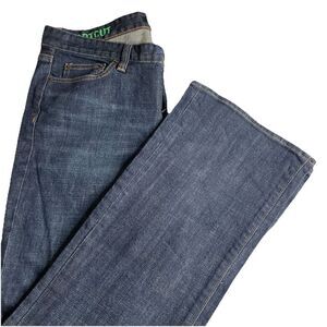 J Crew Stretch Women's‎ Jeans 32x31R Bootcut Dark Wash Blue Denim Zip Fly